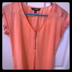 Zipper front blouse